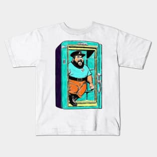 square fat man Kids T-Shirt